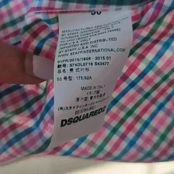 Men's DSquared2 dress shirt like new- size Large + travel cologne - Picture 7 of 13